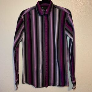 💡Purple INC Men’s Striped long sleeve dress shirt